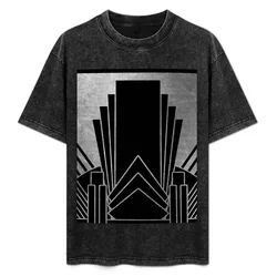 Silver art deco design T-Shirt Holiday Simple Tee Shirt