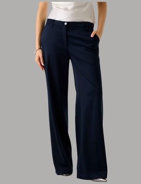 Chloe Pantaloni Relaxed in Viscosa con Bottone Gioiello
