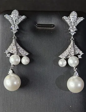 Gorgeous Gentle Pearls Sparkle Everyday Earrings Gentle Women Dress Accessories Jewelry Suitable for Holiday Wedding Gifts E326 - Aliexpress - FashionsVida