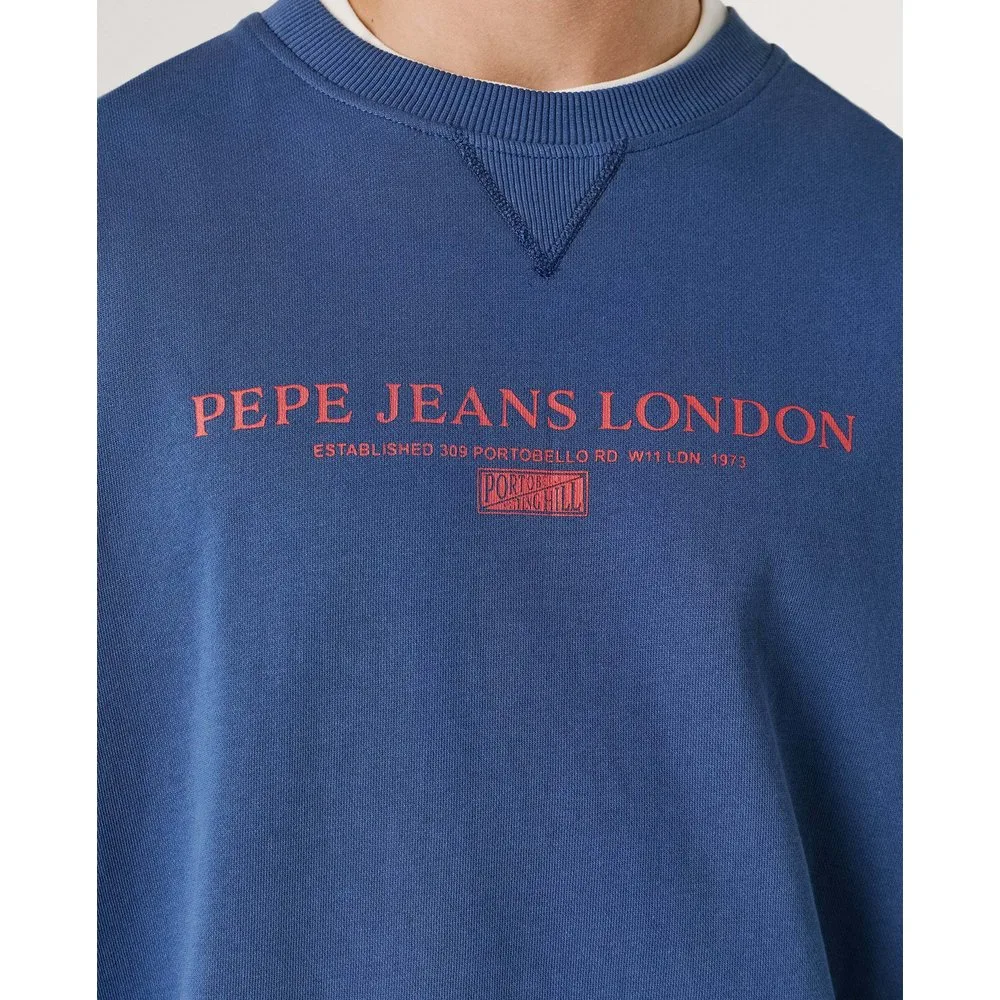 Sudadera de hombre con cuello redondo con logo - Pepe Jeans - FashionsVida