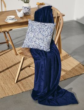 Coperta strutturata - blu scuro