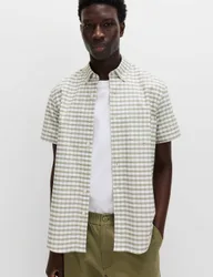 Ultimate Pure Cotton Check Oxford Shirt Green Mix male
