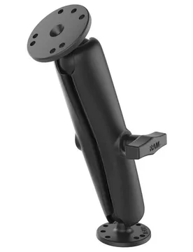 C Size Long Two Round Plate Double Ball Mount Black One Size unisex - RAM Mounts - FashionsVida