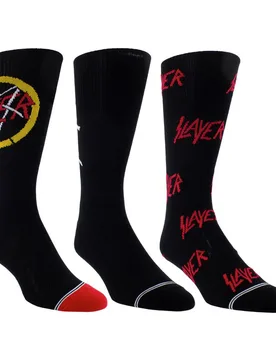 Socken - 3er Pack Giftbox - EU 40-46 - für Männer - Größe EU 40-46 - multicolor - Lizenziertes Merchandise! - Männer - male - Slayer - FashionsVida