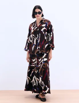 Couchel - Falda fluida estampada - Couchel - FashionsVida
