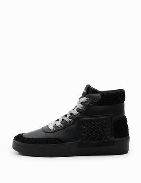 Baskets montantes mouton, Noir, 36