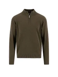 Pullover in cashmere verde scuro 4XL