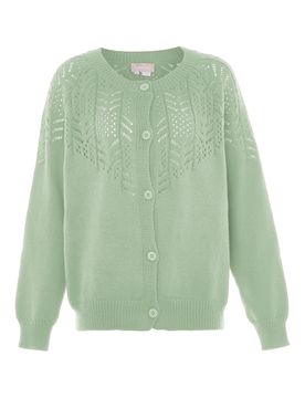 Jalene Cárdigan verde pastel