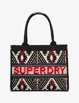 Superdry Damen Luxuriöse Tragetasche mit Stickerei Black - Größe: 1Größe - 79.99 - FashionsVida