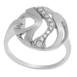 Womens 925 Sterling Silver Ring - Zr-7085 - Size O 1/2