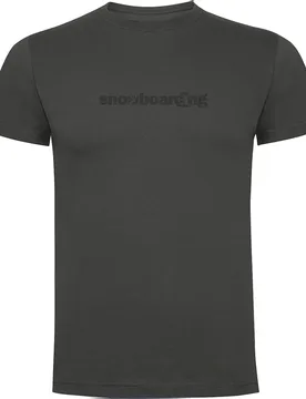 T-shirt à Manches Courtes Word Snowboarding Dark Grey XL - Kruskis - FashionsVida