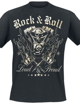 Rockabilly T-Shirt - L bis XXL - für Männer - Größe XXL - schwarz - Männer - male