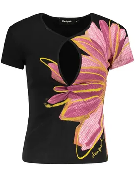 Damen Kurzarm-T-Shirt Schwarz 26SWTK05_NE2000