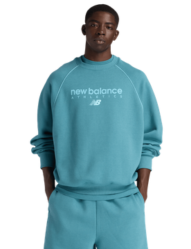 Fleece Herren Sweatshirts - Türkis - Größe L - Baumwoll-Jersey Teal L