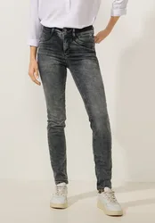 Graue Slim Fit Jeans female Grau