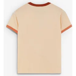 Camiseta de mujer de manga corta con rib a contraste
