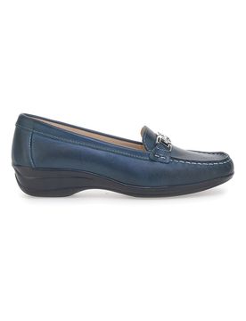 Mocassini Blu Con Accessorio Argentato 8134 38