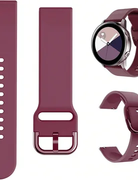 Piezas Correa de reloj de silicona de 18/20/22mm color burdeos, correa de reloj inteligente deportiva ajustable con liberación rápida e impermeable, - Shein - FashionsVida