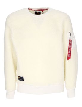 Felpa Girocollo Uomo Teddy Sweater Off White