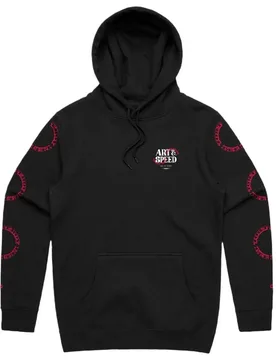 Troy Designs Felpa Con Cappuccio Pink Slips Black - Lee - FashionsVida