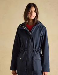 Cotton Rich Waterproof Hooded Raincoat Navy female