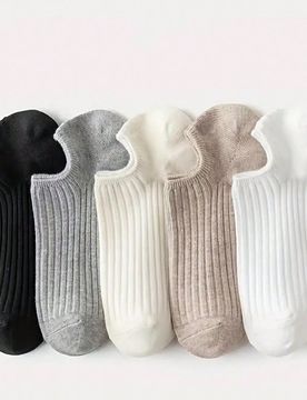 Pares de calcetines deportivos invisibles de unicolor con patrón, unisex para parejas, regalo de primavera y verano