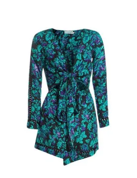Multicoloured Silk Playsuit - Zimmermann - FashionsVida