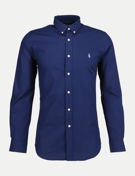 Polo Slim-Fit Hemd mit Stretch Blau L