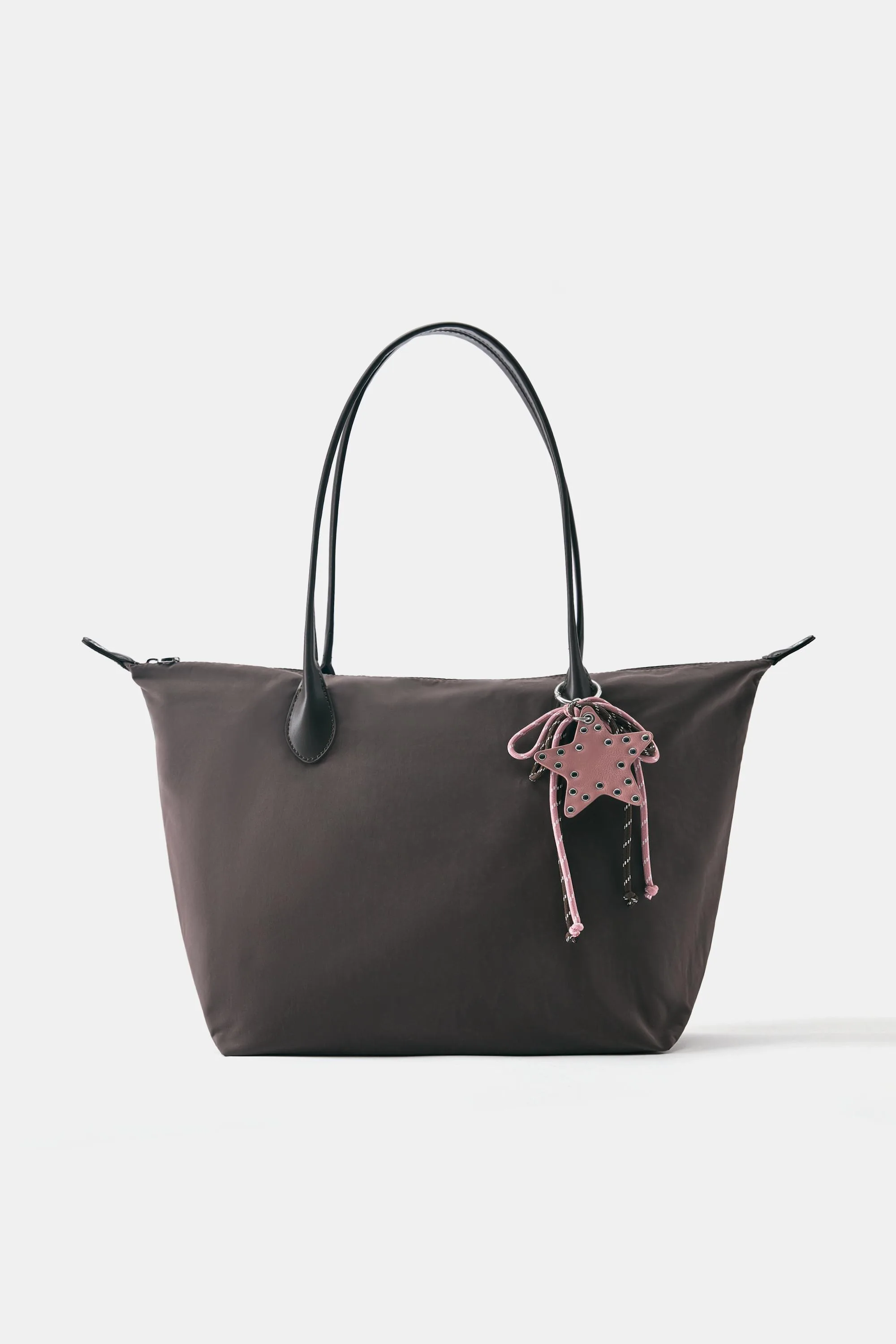 Embellished Nylon Tote Bag (Size: ) - Pull&bear - FashionsVida