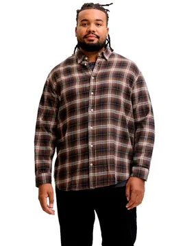 Camicia A Maniche Lunghe Field Plus Size Black 2XL - Jack & jones - FashionsVida