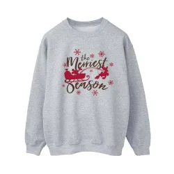 Women's Mickey Mouse Sleigh Sweatshirt in Grey Size: 3XL - Grey - Size: 3XL