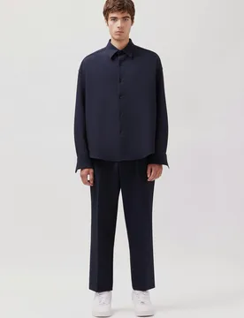 Oversized Boxy Overshirt Blau XL - Seidensticker.com - FashionsVida