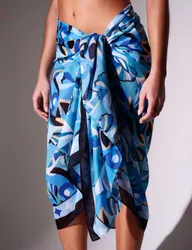 Printed Sarong Blue Mix female