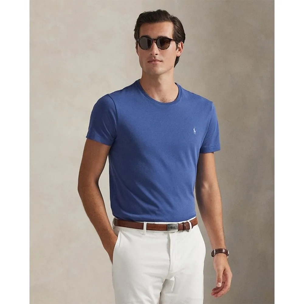Camiseta de hombre de algodón con logo bordado - Polo Ralph Lauren - FashionsVida