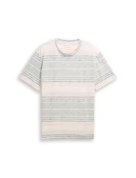 Inside printed stripe t-shirt male
