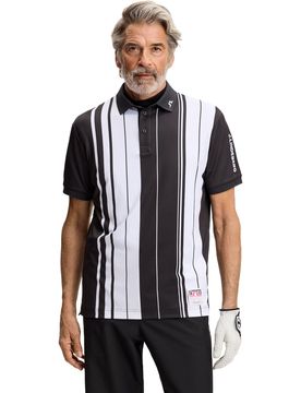 Polo 30Y Tour Tech Striped, anthrazit/weiss xl