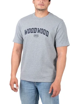 Bobby IVY Tee Grey Melange S Herren - Wood Wood - FashionsVida