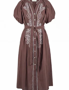 Abito - 471717 - Moka/Bianco - LA FEMME BLANCHE - FashionsVida