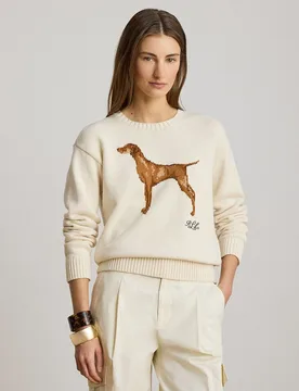 Jersey de mujer de algodón con cuello redondo - Lauren Ralph Lauren - FashionsVida