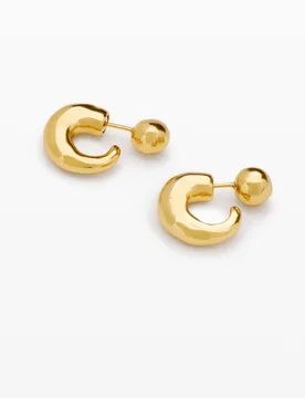 Boucles d'oreilles créoles dorées zalio MATERIAL FINISHES U female - Desigual - FashionsVida