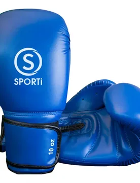 Gants De Boxe Artificiels Cuir 10oz Blue One Size - Sporti France - FashionsVida