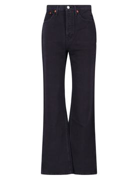 Re/done Black Wash High-Rise Jeans
