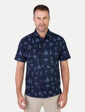 Hemd Travel Scott Blau S