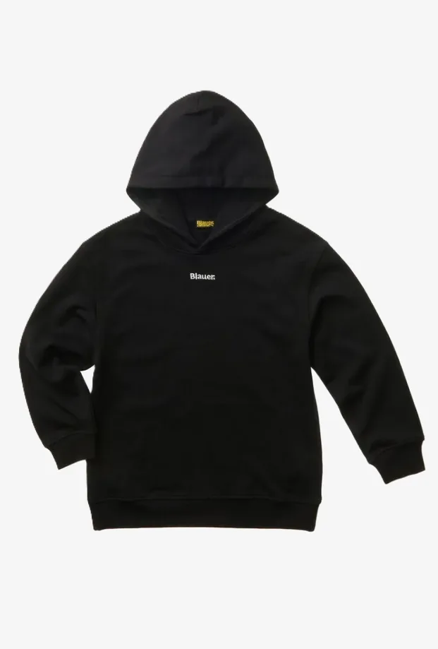 Felpa con cappuccio bambino nero - Blauer - FashionsVida