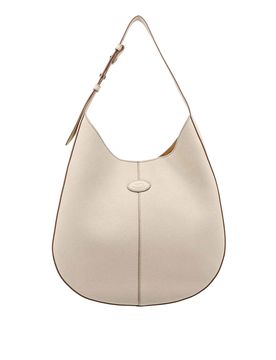 Borsa a tracolla in pelle con patch logo