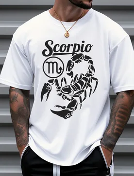 Scorpio Graphic,Astrology Themed,Unique Design-100% cotton summer casual O-neck short sleeve printed men's T-shirt - Aliexpress - FashionsVida