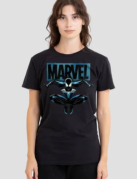 SpiderMan 2 Gamerverse Spider Symbiote T-Shirt, Black - Black - Size: S - Marvel - FashionsVida