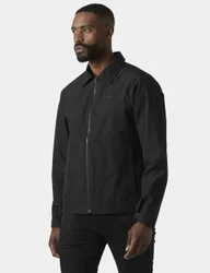 Collared Waterproof Jacket Black male