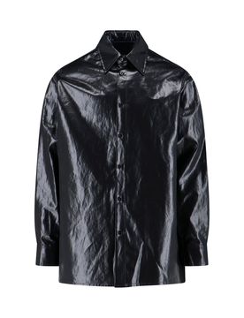 Men's Linen Shirt with Polyurethane Coating