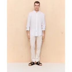 Pantalón de algodón multibolsillos slim de hombre
